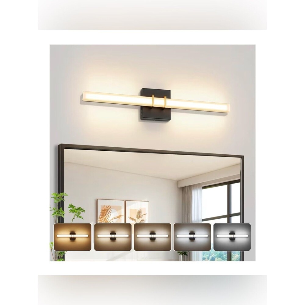 Modern LED Vanity Light Bar in Black 24”